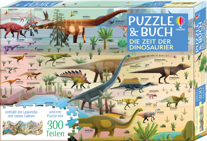 Játék Puzzle & Buch: Die Zeit der Dinosaurier 