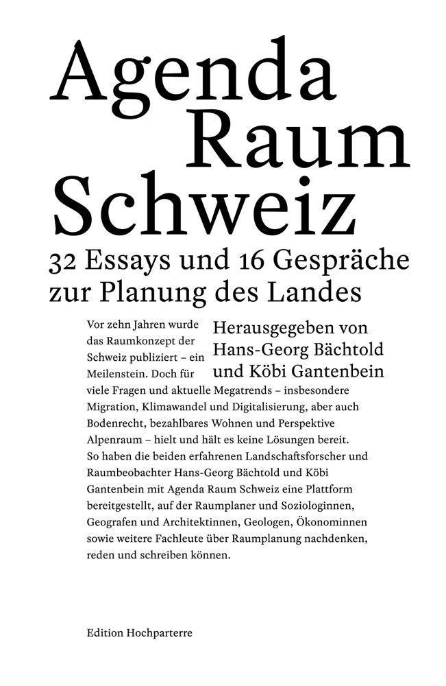 Kniha Agenda Raum Schweiz Hans-Georg Bächtold