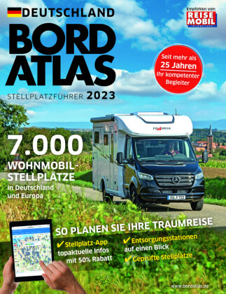 Carte Bordatlas Stellplatzführer 2023, 2 Teile Reisemobil International