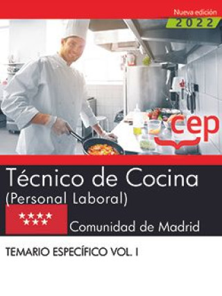 Kniha Técnico de Cocina (Personal Laboral). Comunidad de Madrid. Temario específico. V 