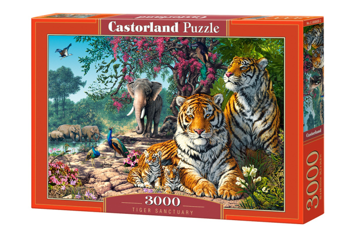 Kniha Puzzle 3000 Sanktuarium tygrysów C-300600-2 