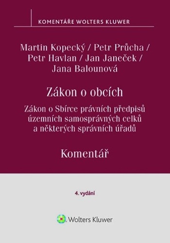 Kniha Zákon o obcích Komentář Martin Kopecký