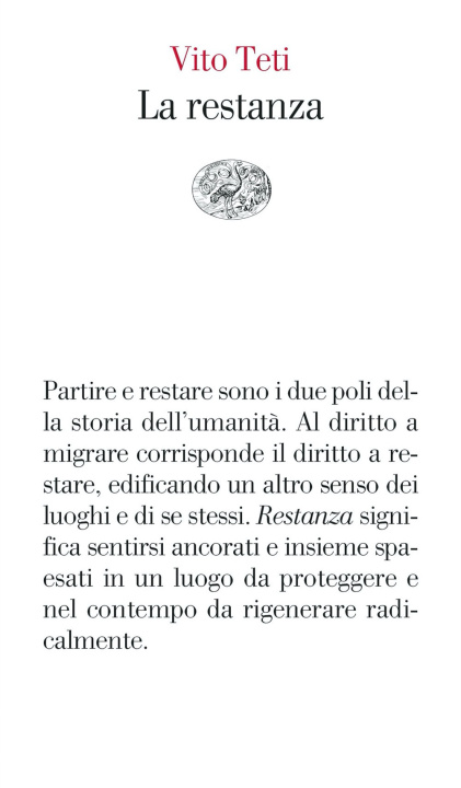Libro restanza Vito Teti