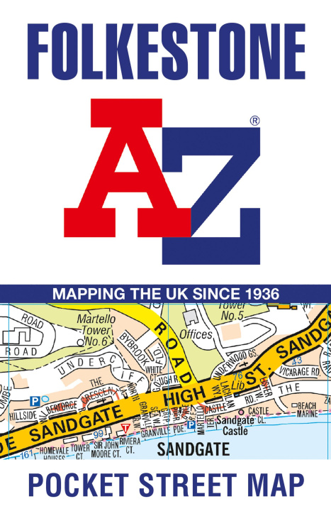 Nyomtatványok Folkestone A-Z Pocket Street Map 