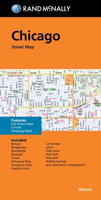 Tiskovina Rand McNally Folded Map: Chicago Street Map 