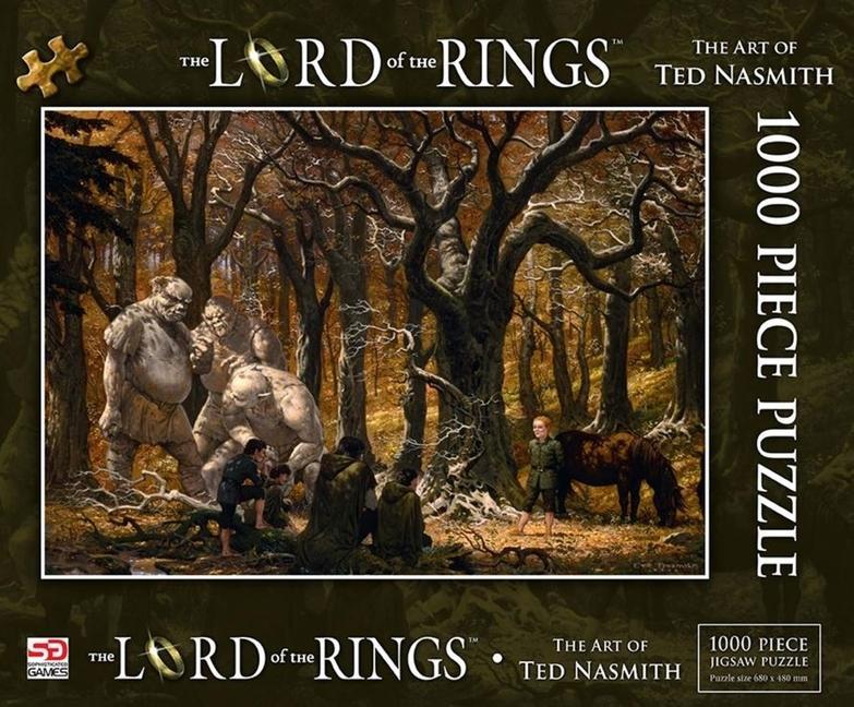 Book The Lord of the Rings 1000 Piece Jigsaw Puzzle: The Art of Ted Nasmith: Song of the Trollshaws 