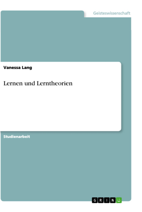 Livre Lernen und Lerntheorien 