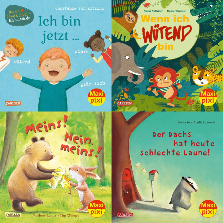 Buch Maxi-Pixi-4er-Set 89: Glücklich, traurig, schlecht gelaunt (4x1 Exemplar) 