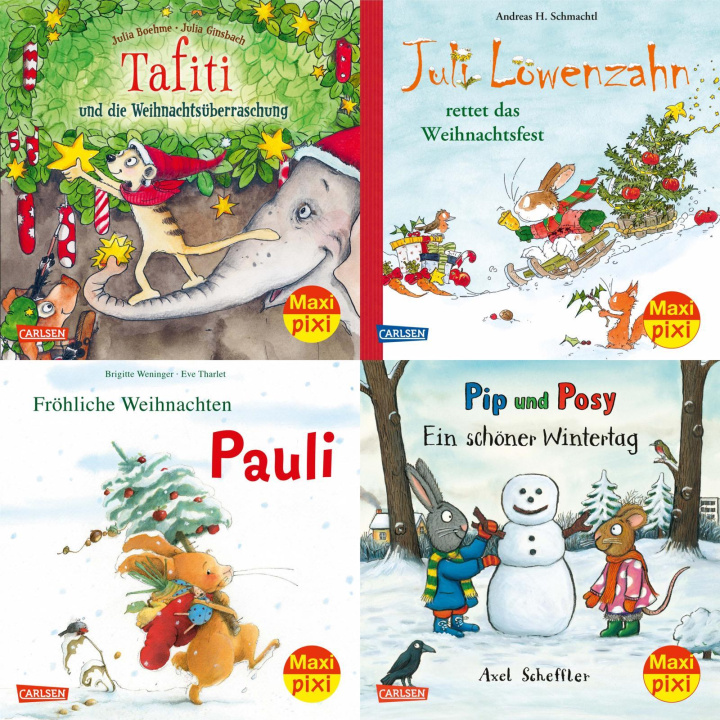 Book Maxi-Pixi-4er-Set 94: Weihnachten mit Bilderbuchhelden (4x1 Exemplar) 