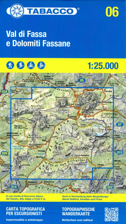 Prasa Val di Fassa e Dolomiti Fassane 1:25. 000 