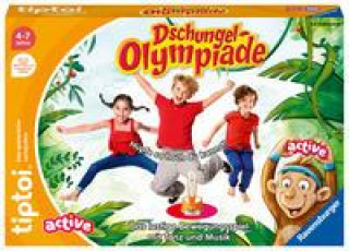 Joc / Jucărie Ravensburger tiptoi® ACTIVE Spiel 00129, Dschungel-Olympiade, Bewegungsspiel ab 4 Jahre für 1-6 Spieler 
