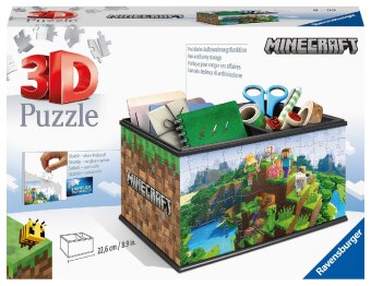 Game/Toy Ravensburger 3D Puzzle 11286 - Aufbewahrungsbox Minecraft - 216 Teile - Praktischer Organizer für Minecraft Fans ab 8 Jahren 