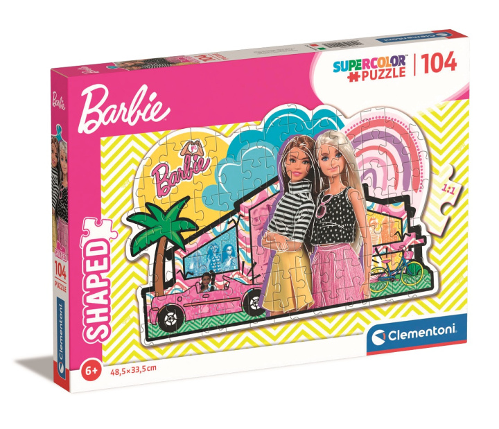 Játék Puzzle 104 shaped Barbie Clementoni
