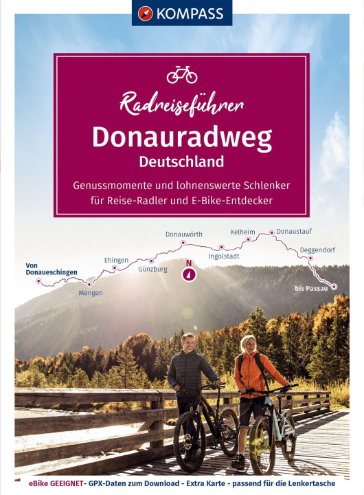 Kniha KOMPASS Radreiseführer Donauradweg Deutschland 