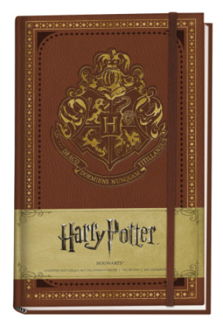 Könyv Harry Potter: Notizbuch Hogwarts (in Lederoptik mit Gummiband und Zeichenband) 