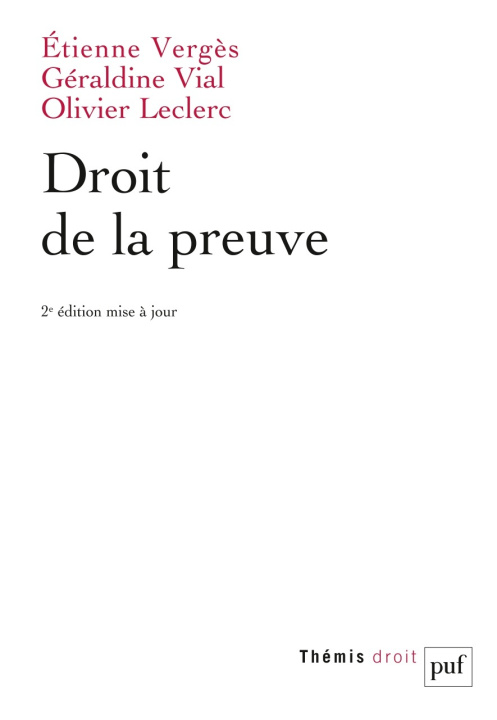 Book Droit de la preuve Leclerc