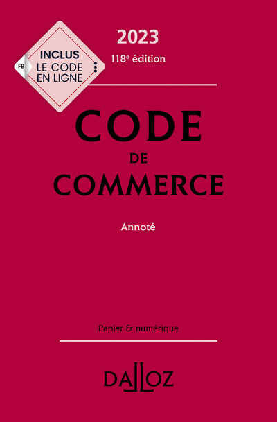 Książka Code de commerce 2023 118ed - Annoté collegium
