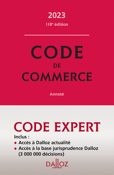 Kniha Code Dalloz Expert. Code de commerce 2023 118ed collegium