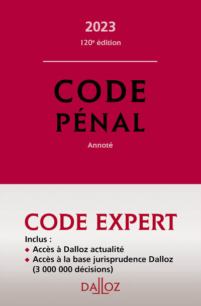 Carte Code Dalloz Expert. Codes pénal et procédure pénale 2023 collegium