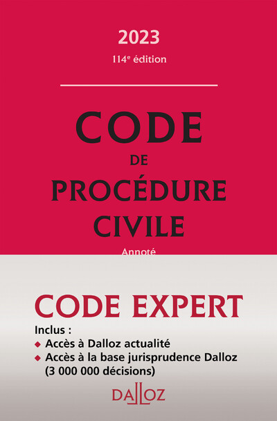 Livro Code Dalloz Expert - Code de procédure civile 2023 19ed collegium