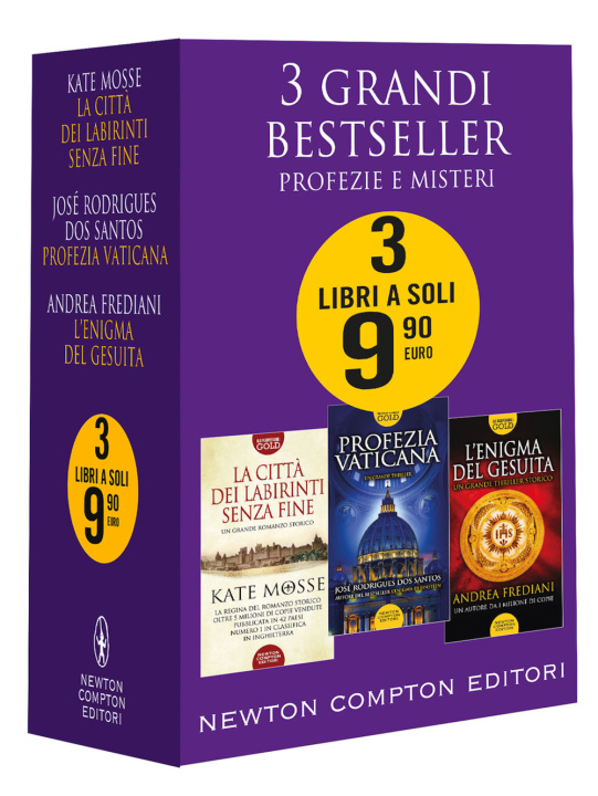 Carte 3 grandi bestseller. Profezie e misteri: La città dei labirinti senza fine-Profezia vaticana-L'enigma del gesuita Kate Mosse