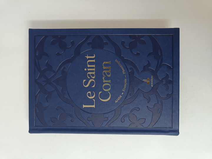 Kniha Saint Coran Arabe FranCais PhonEtique cartonnE (17 x 24 cm) - Bleu nuit -  Or REVELATION