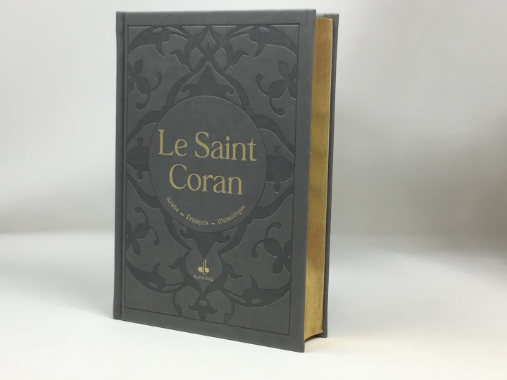 Kniha Saint Coran Arabe FranCais PhonEtique cartonnE (17 x 24 cm) - Gris -  Or REVELATION
