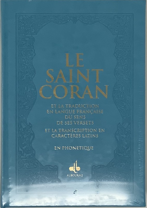 Kniha Saint Coran Arabe FranCais PhonEtique cartonnE (17 x 24 cm) - Turquoise -  Or REVELATION
