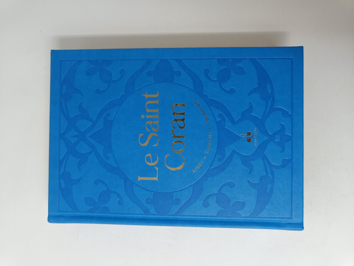 Kniha Saint Coran Arabe FranCais PhonEtique cartonnE (17 x 24 cm) - Bleu ciel -  Or REVELATION