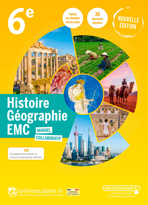 Carte Histoire-Géographie 6e, Edition 2022 Lelivrescolaire.fr