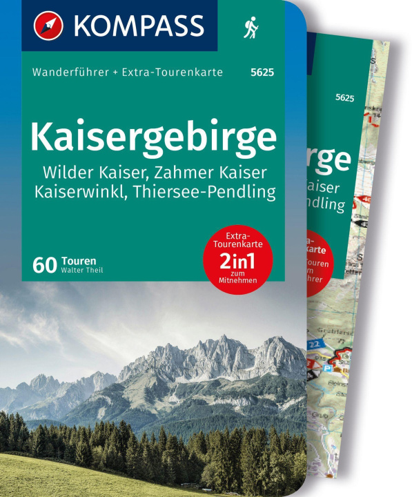 Carte KOMPASS Wanderführer Kaisergebirge 