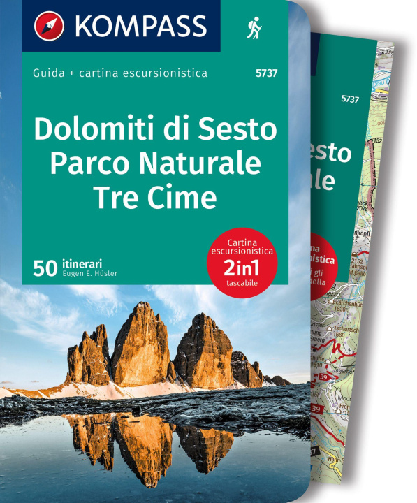 Книга KOMPASS guida escursionistica Dolomiti di Sesto, Parco Naturale Tre Cime, 50 itinerari 