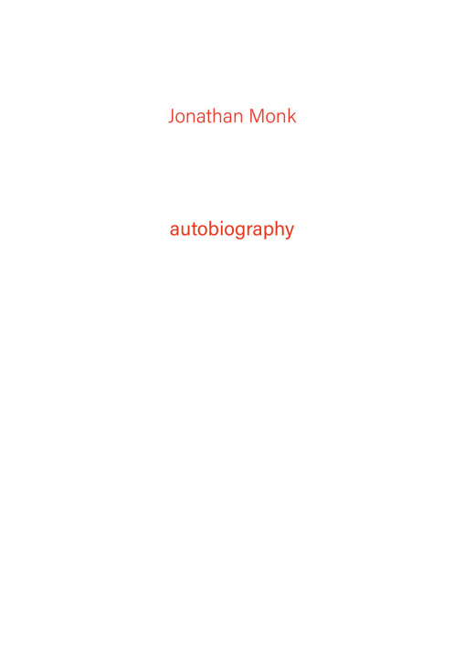Buch Autobiography n. 4 Jonathan Monk