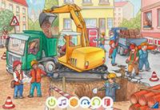 Játék Ravensburger tiptoi Puzzle 00137 Puzzle für kleine Entdecker: Baustelle, Puzzle für Kinder ab 3 Jahren, für 1 Spieler 
