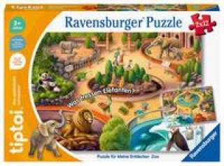 Játék Ravensburger tiptoi Puzzle 00138 Puzzle für kleine Entdecker: Zoo, Kinderpuzzle ab 3 Jahren, für 1 Spieler 