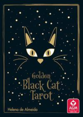 Joc / Jucărie Golden Black Cat Tarot - High quality slip lid box with gold foil 