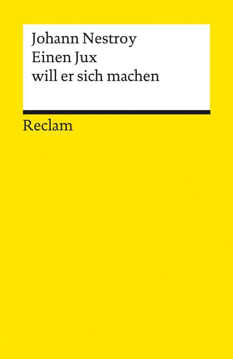 Buch Einen Jux will er sich machen Johann Nestroy