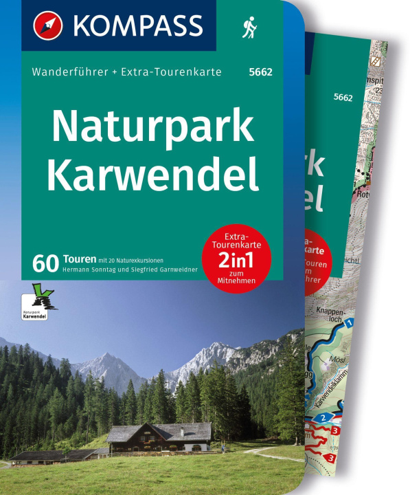 Carte KOMPASS Wanderführer Naturpark Karwendel, 60 Touren Siegfried Garnweidner