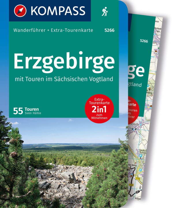 Kniha KOMPASS Wanderführer Erzgebirge, 55 Touren 