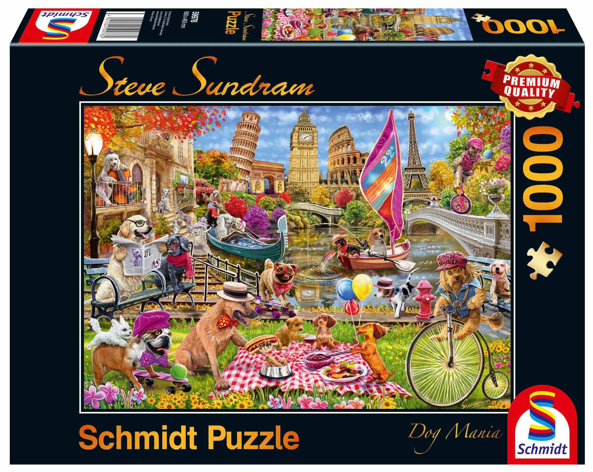 Game/Toy Puzzle 1000 PQ Psie szaleństwo S. Sundram 111116 