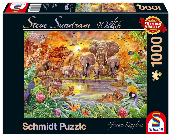 Gra/Zabawka Puzzle 1000 PQ Zwierzęta Afryki S. Sundram 111118 