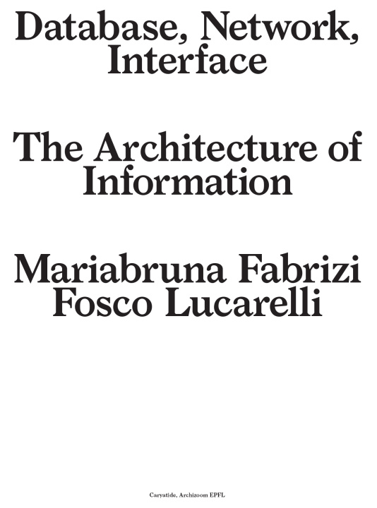 Knjiga Database. Network.Interface. The architecture of information Fabrizi
