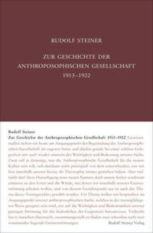 Książka Zur Geschichte der Anthroposophischen Gesellschaft 1913-1922 Hans-Christian Zehnter