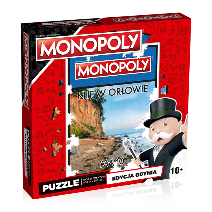 Knjiga Puzzle 1000 Monopoly SQUARE Gdynia Klif Orłowo 