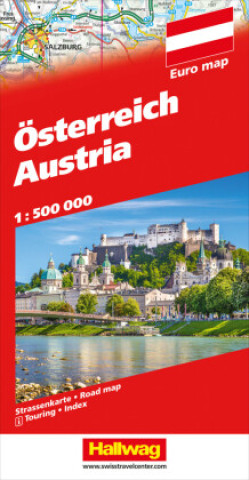 Tiskovina Österreich Strassenkarte 1:500 000 Hallwag Kümmerly+Frey AG