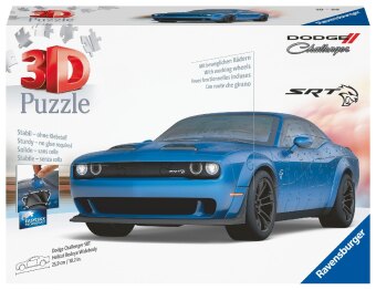 Joc / Jucărie Ravensburger 3D Puzzle 11283 - Dodge Challenger SRT Hellcat Redeye Widebody - Das stärkste Muscle Car der Welt als 3D Puzzle Auto - für Dodge Fans ab 