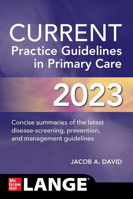 Kniha Current Practice Guidelines in Primary Care 2023 