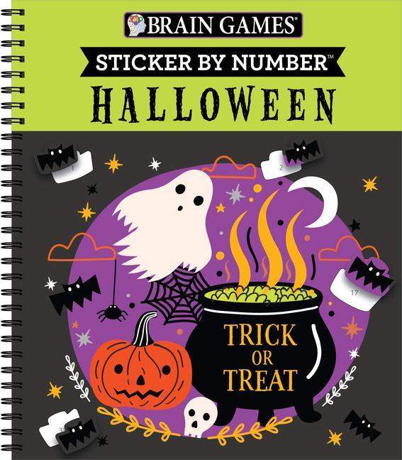 Carte Brain Games - Sticker by Number: Halloween (Trick or Treat Cover): Volume 2 Brain Games