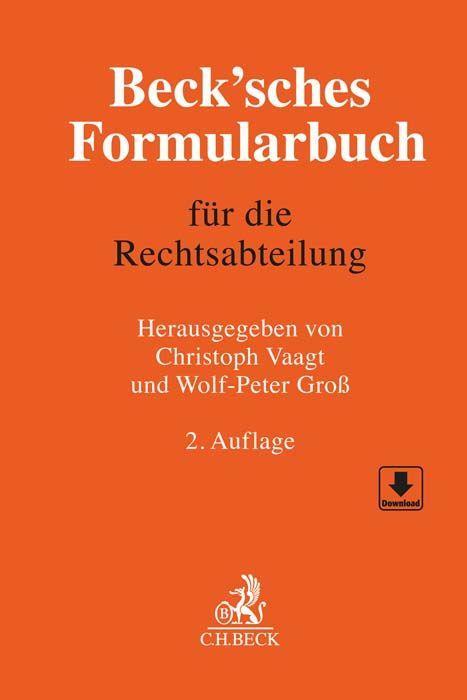 Kniha Beck'sches Formularbuch für die Rechtsabteilung Wolf-Peter Groß