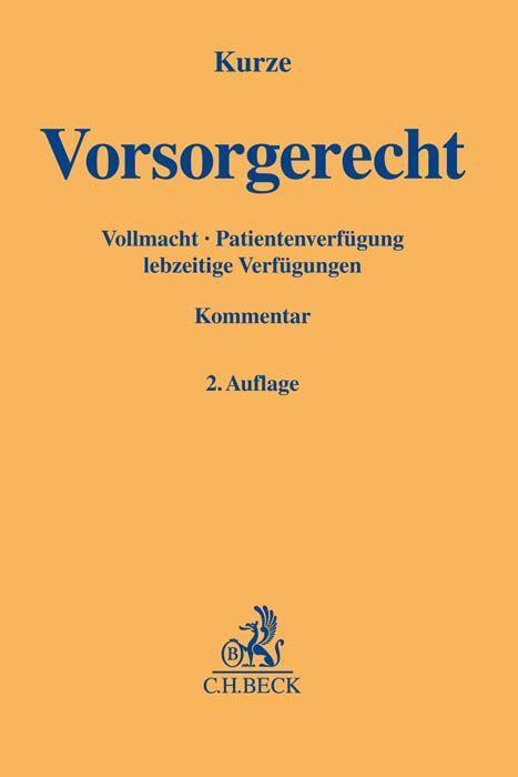 Buch Vorsorgerecht Dietmar Kurze